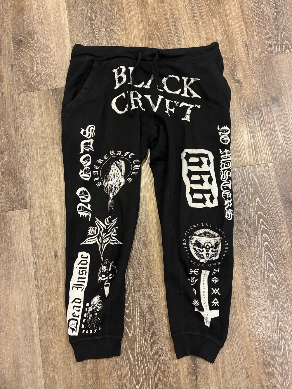 Black Graphic Jogger Sweatpants - Black Craft Inspired